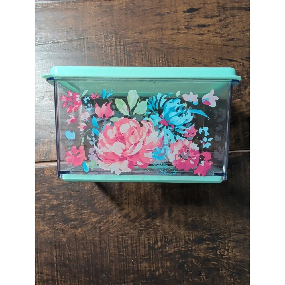 The Pioneer Woman 🦋 Floral Acrylic Storage Container for Cheese Grater 🦋
